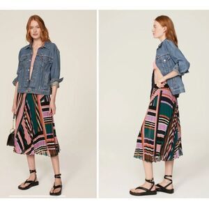ba&sh Pleated Midi Skirt